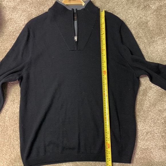 Jos A Bank black wool quarter zip - Picture 4 of 5